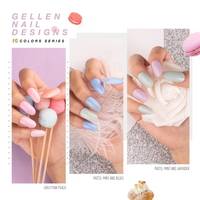 Gellen Gel Nail Polish Set - 16 Colors Gel Polish Macaroon Colors Soak off Nail Gel Polish Set with Top & Base Coat, UV Nail Gel Home DIY Nail Manicure Gift for Women