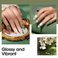 Gellen Gel Nail Polish, 18ml Sage Green Nail Polish Soak Off UV LED Nail Gel Polish Nail Art Manicure Salon at Home DIY Gel, Christmas Gifts for Women Girls