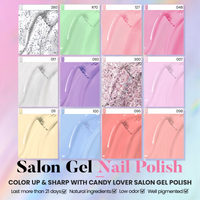 Candy Lover Gel Nail Polish Kit with LED UV Lamp, 12 Colors Gel Nail Polish Set, Soak Off Gel Polish Kit, All-in-One Nail Kit, Quality Gel Polish, DIY Manicure Gel Nails Kit Gift for Teen Girls Women