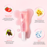 Gellen Cuticle Oil, Nourishing Nail Growth Oil Pen | Rich with Jojoba Oil & VE Soften Cuticles Strengthen Healthier-Looking Nails, Brush Applicator, Pro Care for Nails & Dry Hands, Strawberry Scent