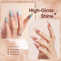 Gellen Glitter Gel Nail Polish Kit, 6 Classics Sparkle Neutral Colors Soak off Manicure Kit, Nail Art Design Salon at Home Gifts for Women Girls