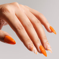 Gellen Gel Nail Polish, 18ml Orange Nail Polish Soak Off UV LED Nail Gel Polish Nail Art Manicure Salon at Home DIY Gel, Christmas Gifts for Women Girls