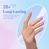 Gellen Jelly Gel Nail Polish Kit, Dreamy 6 Transparent Colors Blue Purple Gel Polish Set, Spring Summer Soak Off LED Gel Manicure DIY Nail