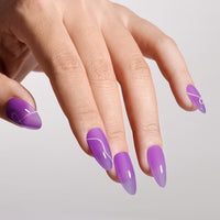 Gellen Jelly Gel Nail Polish, 18ML Sheer Bright Purple Gel Polish UV Light Soak off Translucent Nail Polish Salon Manicure DIY Nail Art, Christmas Gifts for Women Girls