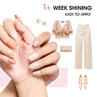 Gellen 6Colors Nail Polish Set, Quick Air Dry Nail Polish Nude Pink White Trendy Nail Polish Kit for Nail Manicure DIY Art Home, No UV Light Needed, 0.33 oz