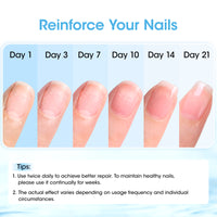 Gellen 15ml Nail Strengthener, Air Dry Clear Finish Nail Growth Strengthener for Thin Weak and Damaged Nails Repair Solution with Protein Keratin Calcium Nourish Nail Care Treatment, Ocean Scented