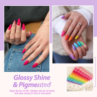 Gellen Gel Nail Polish Starter Kit with UV Lamp, 10 Colors Vibrant Rainbow Gel Polish with 36W Nail Lamp, All-In-One Gel Nail Polish Kit, Top Base Coat Nail Tools Manicure Set & Storage Box