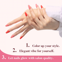 Candy Lover Gel Nail Polish Set, Dark Neon Pink Peach Color Gel Polish, Soak Off Nail Polish Home Salon Nail Art Manicure Gift Set for Women
