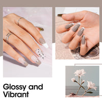 Gellen Gel Nail Polish, 18ml Chic Gray Nail Polish Soak Off UV LED Nail Gel Polish Nail Art Manicure Salon at Home DIY Gel, Christmas Gifts for Women Girls