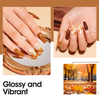 Gellen Gel Nail Polish, 18ml Fall Pumpkin Nail Polish Soak Off UV LED Nail Gel Polish Nail Art Manicure Salon at Home DIY Gel, Christmas Gifts for Women Girls