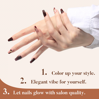 Candy Lover Gel Nail Polish Set, 6 Colors Nudes Dark Golden Glitters Gel Polish, UV LED Nail Polish Gel, Nail Art Kit Gel Polish Gifts for Women Girls