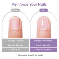 Gellen 15ml Nail Strengthener, Air Dry Clear Finish Nail Growth Strengthener for Thin Weak and Damaged Nails Repair Solution with Protein Keratin Calcium Nourish Nail Care Treatment, Lavender Scented