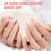 Gellen Jelly Ice Gel Nail Polish, 6 Colors Light Pink Cherry Pink Gel Polish Set Nude Pink Soak Off Nail Gel Kit for Women Nail Art Home Diy Manicure