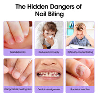 Gellen Nail Biting Treatment for Kids & Adults, Anti Nail Biting Polish with Bitter Taste, Thumb Sucking Deterrent & Nail Repair Treatment, Clear Nail Strengthener 15ML