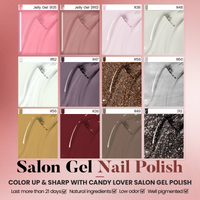 Candy Lover Gel Nail Kit with UV Lamp, 12 Colors Natural Quick Dry Long-Lasting Gel Polish Set, All-in-one Gel Nail Polish Kit Gift for Teen Girls Lady Women at Home Manicure Kit