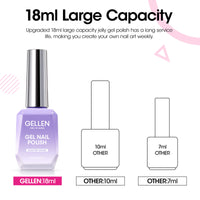 Gellen Gel Nail Polish, 18ml Hot Pink Nail Polish Soak Off UV LED Nail Gel Polish Nail Art Manicure Salon at Home DIY Gel, Christmas Gifts for Women Girls