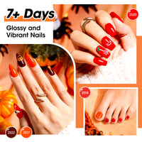 Gellen Quick Dry Nail Polish, 6Colors Red Wine Gradient Warm Collection Regular Nail Polish Set No UV Light Needed for Finger Toe & Fake Nails Home Salon DIY Nail Art