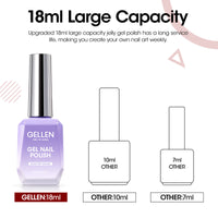 Gellen Gel Nail Polish, 18ml Burgundy Red Nail Polish Soak Off UV LED Nail Gel Polish Nail Art Manicure Salon at Home DIY Gel, Christmas Gifts for Women Girls