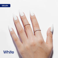 Gellen White Gel Nail Polish and Shimmer Blue Gel Polish, 10ml Sparkle Silver Nail Polish Soak Off No Wipe UV Gel for Nail Art Salon Manicure DIY, Christmas Gifts for Women