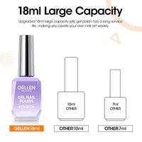 Gellen Gel Nail Polish, 18ml Orange Nail Polish Soak Off UV LED Nail Gel Polish Nail Art Manicure Salon at Home DIY Gel, Christmas Gifts for Women Girls