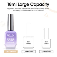 Gellen Gel Nail Polish, 18ml Nude Neutral Nail Polish Soak Off UV LED Nail Gel Polish Nail Art Manicure Salon at Home DIY Gel, Christmas Gifts for Women Girls