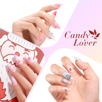 Candy Lover Gel Nail Polish Kit, 12 Colors Macaron Collection Nail Gel Kit with Greeting Card & 72W UV Nail Lamp, Salon Quality Long-lasting Gel Polish Set, Gift for Girl Women DIY Manicure