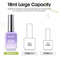 Gellen Gel Nail Polish, 18ml Light Green Nail Polish Soak Off UV LED Nail Gel Polish Nail Art Manicure Salon at Home DIY Gel, Christmas Gifts for Women Girls