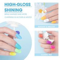 Perfect Summer Gel Nail Polish, 12 Colors Gel Polish Neon Rainbow Soak Off UV Nail Polish Gel, Manicure DIY Salon Nail Art Gift for Women Girls