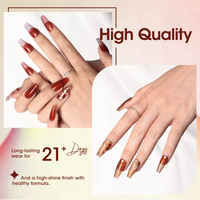Gellen Jelly Gel Nail Polish Kit, 6 Transparent Brown Red Colors Gel Polish Set, Manicure and Nail Art DIY Gifts for Women