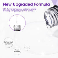 Gellen Gel Peelable Base and Glossy Top Coat Set, 2Pcs 18ML No Wipe Glossy Gel Top Coat, Clear UV Base Coat Gel Nail Polish, Soak Off Gel Base Top Coat Nail Art