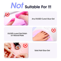 Gellen Nail Glue Remover for Press on Nails, 50ml Acetone-free Gentle Nail Glue Remover for Quick Dry Strong Nail Glue & Nail Polish & Fake Nail Tips Remover