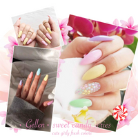 Gellen Gel Nail Polish Starter Kit, Gel Polish 6 Colors Sweet Candy with UV Light, Soak Off Nail Gel Polish Set with Base Top Coat Manicure Tools, Nail Art Gift for Girls