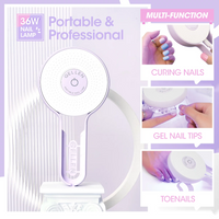 Gellen Gel Nail Polish Starter Kit with UV Lamp, 10 Colors Vibrant Rainbow Gel Polish with 36W Nail Lamp, All-In-One Gel Nail Polish Kit, Top Base Coat Nail Tools Manicure Set & Storage Box