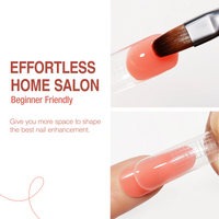 Candy Lover Poly Nail Gel, 3 Colors Poly Extension Gel Builder Nail Gel, Clear White Peach Changing Color Nail Thickening Solution