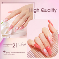 Gellen Jelly Gel Nail Polish Kit, 6 Colors Translucent Pink Sheer Nude Brown Starter Set, Gifts for Girls Women