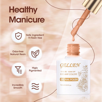 Gellen Glitter Gel Nail Polish Kit, 6 Classics Sparkle Neutral Colors Soak off Manicure Kit, Nail Art Design Salon at Home Gifts for Women Girls