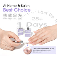 Gellen Hema-Free Gel Base and Top Coat Set, 2Pcs 20ML No Wipe Glossy Gel Top Coat, Clear UV Base Coat Gel Nail Polish, Soak Off Nail Lamp Gel Base Top Coat Nail Art Home Manicure