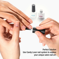 Candy Lover Top Coat and Base Coat Nail Polish Set, Quick Dry Long Lasting No Wipe UV LED Soak Off Base Top Coat Nail Gel Polish, Shiny Glossy Clear Finish Top Coat Base Coat Manicure Set