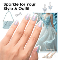 Gellen Nail Polish, Quick Dry 3 Colors Glitter Green Dark Green Blue Nail Polish Set Xmas Halloween Nail Lacquer Set, Gift for Women Home Nail Art, No UV Light Needed, 0.33 Fl.oz