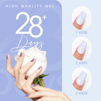 Perfect Summer Gel Nail Polish, 12 Colors Gel Polish Morandi Blue Purple Pink Soak Off UV Nail Polish Gel, Manicure DIY Salon Nail Art Gift for Women Girls