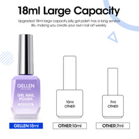 Gellen Gel Nail Polish, 18ml Electric Blue Nail Polish Soak Off UV LED Nail Gel Polish Nail Art Manicure Salon at Home DIY Gel, Christmas Gifts for Women Girls