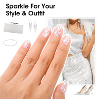 Gellen Nail Polish, Quick Dry 3 Colors Glitter White Sliver Gold Nail Polish Set Xmas Halloween Nail Lacquer Set, Gift for Women Home Nail Art, No UV Light Needed, 0.33 Fl.oz