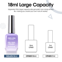 Gellen Gel Nail Polish, 18ml Haze Blue Nail Polish Soak Off UV LED Nail Gel Polish Nail Art Manicure Salon at Home DIY Gel, Christmas Gifts for Women Girls