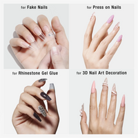 Candy Lover Solid Nail Glue Gel 2Pcs with Acrylic Sticks