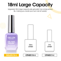 Gellen Gel Nail Polish, 18ml Yellow Nail Polish Soak Off UV LED Nail Gel Polish Nail Art Manicure Salon at Home DIY Gel, Christmas Gifts for Women Girls