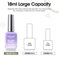 Gellen Gel Nail Polish, 18ml Sage Green Nail Polish Soak Off UV LED Nail Gel Polish Nail Art Manicure Salon at Home DIY Gel, Christmas Gifts for Women Girls