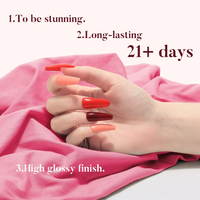 Candy Lover Gel Nail Polish Set, Dark Neon Pink Peach Color Gel Polish, Soak Off Nail Polish Home Salon Nail Art Manicure Gift Set for Women