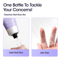 Gellen Nail Glue Remover, Gel Nail Glue Remover for Press On Nails, Easy Remove Solid Nail Glue Gel On Fake Nail Tips, 60ML