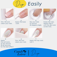 Candy Lover Dip Powder Nail Dip Powder Set, 12 Nail Dip Colors, Holiday Colors Collection Dipping Powder, Red Yellow Orange Green Blue Glitter Dip Manicure