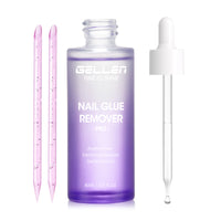 Gellen Nail Glue Remover for Press on Nails, 80ML Nail Glue Remover for UV Nail Glue, Non acetone Gentle Glue Off for Nails Glue False Tips